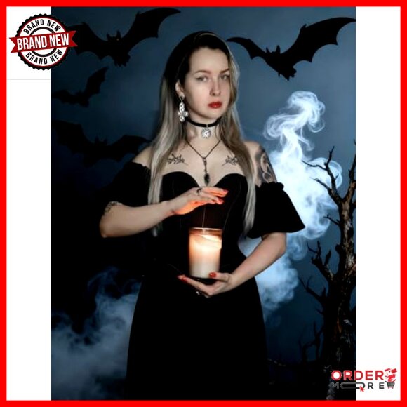 Off Shoulder Corset Dress Sweetheart Neckline Puff Sleeve Renaissance Elegant - Picture 3 of 7